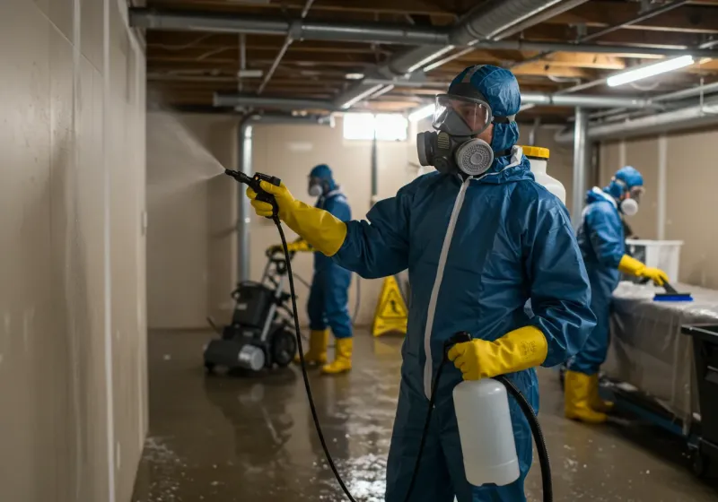 Basement Sanitization and Antimicrobial Treatment process in Steele, AL